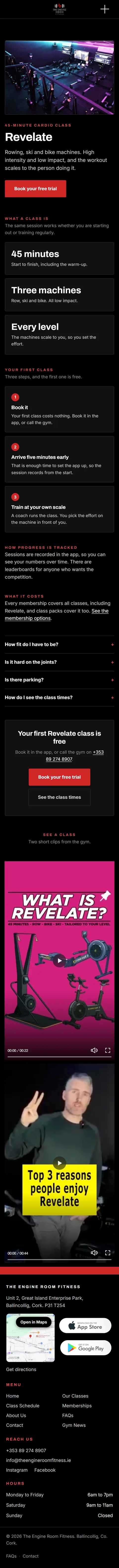 The Revelate page after, on a phone