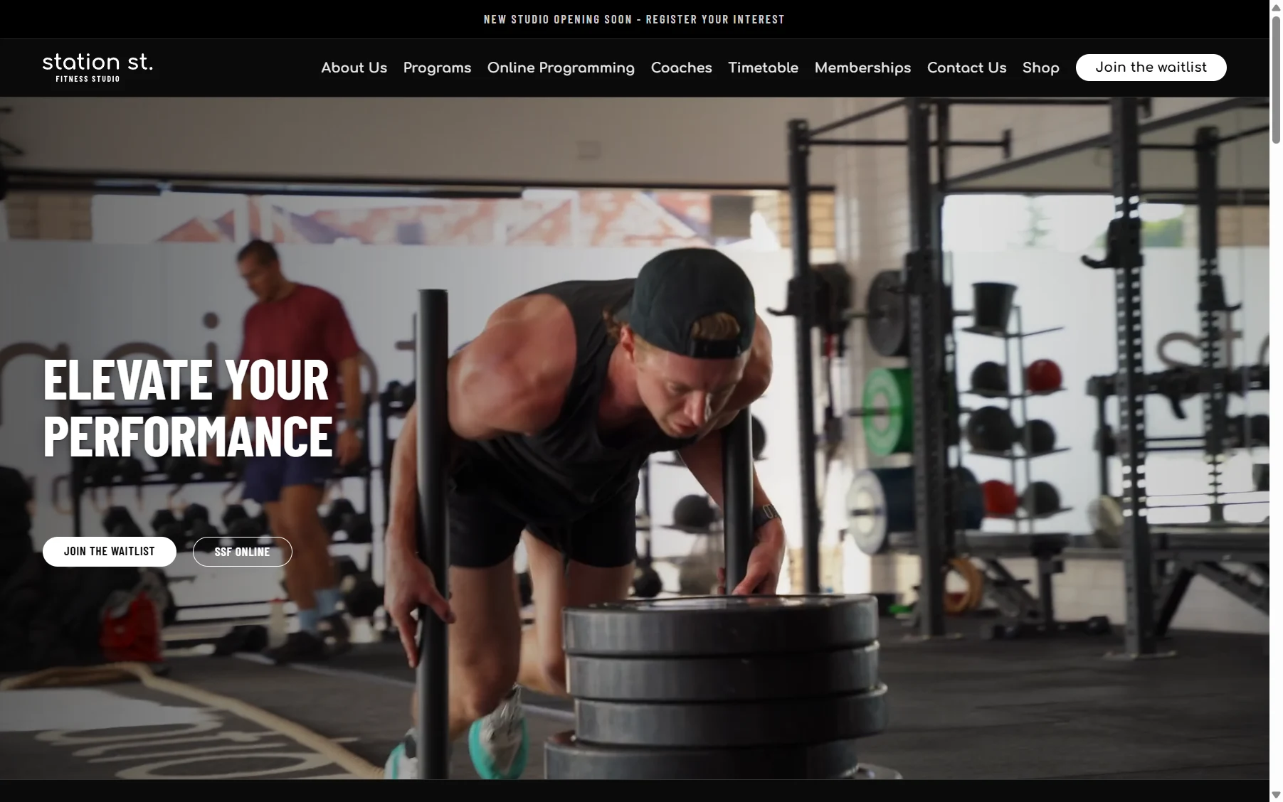 Station Street Fitness homepage - the launch site Solaisoft built