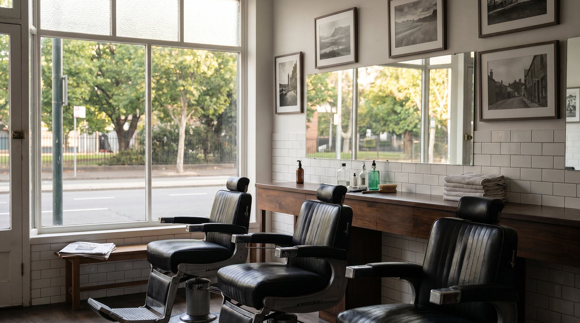 The Press Barber Co. shop on Beaufort Street