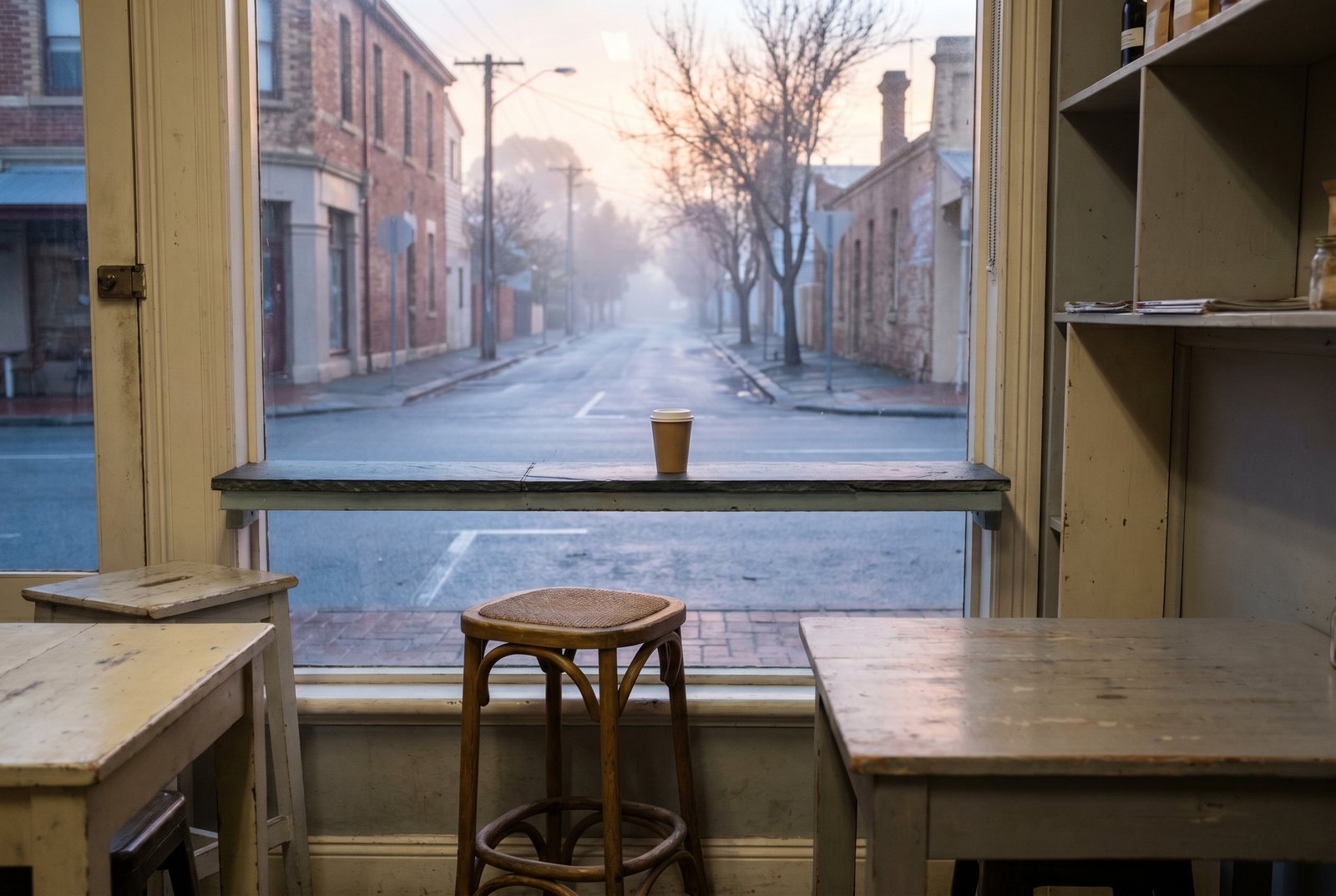 A window seat at dawn in Subiaco